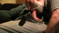 Dutch Bearded Grandpa Gives Blowjob To Chubby Guy