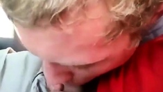 young twink sucks dick in car and swallows
