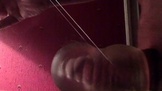 Daddy cum huge and moaning