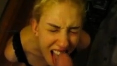 Blonde teen cumshot compilation