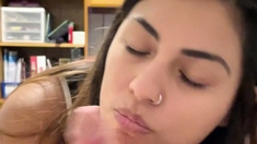 Hot amateur teen blowjob and facial HD video
