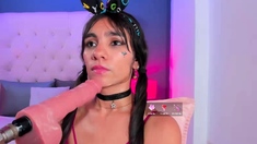 Sexy hottie Anetta Keys enjoys a solo toy masturbation