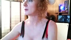 Mature blonde enjoys some hardcore masturbation action