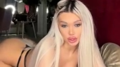 Amateur blond girl with big boobs getting fucked