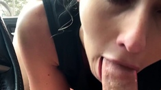 Wet and messy amateur blowjob and handjob