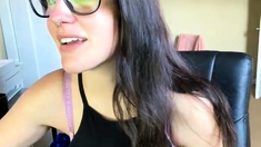Hottest brunette solo webcam masturbation 2