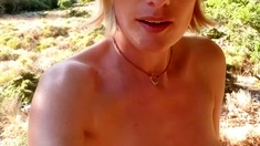Chubby Amateur Milf Sarah Janes Outdoor Masturbation