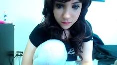 Pale amateur teen brunette Lynn Love