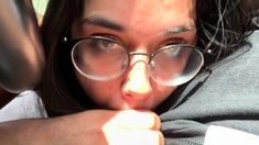 Mature brunette amateur giving a great POV blowjob