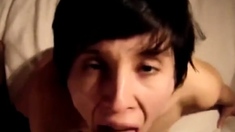French Amateur Loves Cum in Mouth After Doggy Style