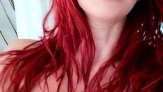 Great Big Boobs On Masturbating Redhead