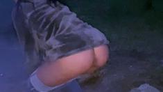 Amateur jock ass rammed outdoors