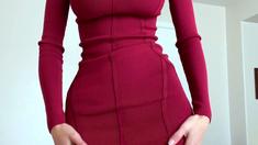 Blonde teen with huge breast masturbating on webcam