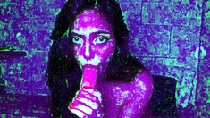 Horny big tit brunette enjoys toying her wet pussy solo