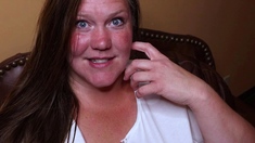 Cute curly brunette solo webcam masturbation