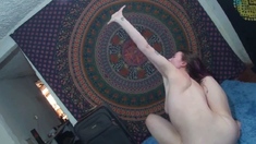 Naked Yoga Routine by a Stunning Teen Babe