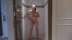 Amateur shower and masturbation