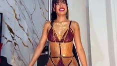 Stacked brunette goes solo toys and masturbation