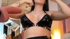 Hottest brunette solo webcam masturbation 2