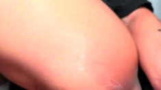 Stacked brunette goes solo toys and masturbation