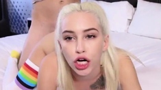 Petite Blonde Kiara Cole Gets Her Pussy Rammed