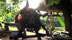 Big-Ass MILF Helene's Outdoor Adventure