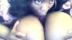 Big Black BBW Amateur with Huge Tits on Webcam