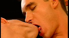 Rich gay men give each other head in their luxurious mansion
