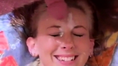 Very Cute Bukkake (multiple Facial)