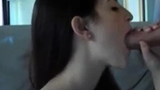 Hot Brunette Fucks Her Boyfriend On Cam And Take A Cumshot